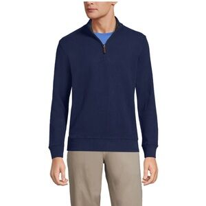 Men’s Lands End Quarter Zip Up Sweater NWOT, 100% cotton